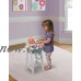 Badger Basket Chevron Doll High Chair with Plate, Bib, and Spoon - White/Pink - Fits American Girl, My Life As & Most 18" Dolls   553651828